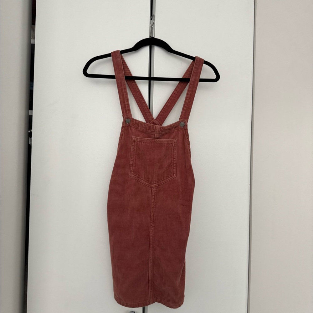 Topshop Red Sleeveless Square Neck overall Sundress